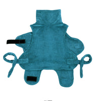HKM-5300285 Quick-Drying Pet Bathrobe in Turquoise Green, Cotton and Polyester Blend