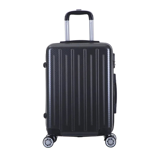 HKM-530067 Durable ABS+PC 3-Piece Luggage Set with Spinner Wheels and Handbag