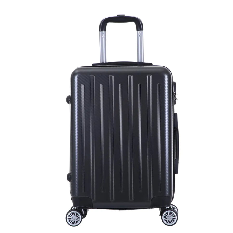 HKM-530067 Durable ABS+PC 3-Piece Luggage Set with Spinner Wheels and Handbag