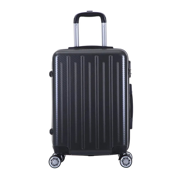 HKM-530067 Durable ABS+PC 3-Piece Luggage Set with Spinner Wheels and Handbag