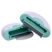 HKM-5301181 Premium Pet Grooming Comb Set for Cats and Dogs - Steel Stripping Tool & Glove for Matted Hair Removal