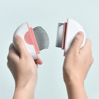 HKM-5301181 Premium Pet Grooming Comb Set for Cats and Dogs - Steel Stripping Tool & Glove for Matted Hair Removal