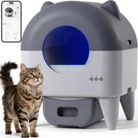 HKM-530131 Eco-Friendly Self-Cleaning Cat Litter Box for Multiple Cats with Smart App Control and Quiet Operation - 76L Capacity