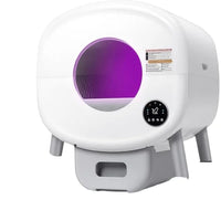 HKM-530131 Eco-Friendly Self-Cleaning Cat Litter Box for Multiple Cats with Smart App Control and Quiet Operation - 76L Capacity
