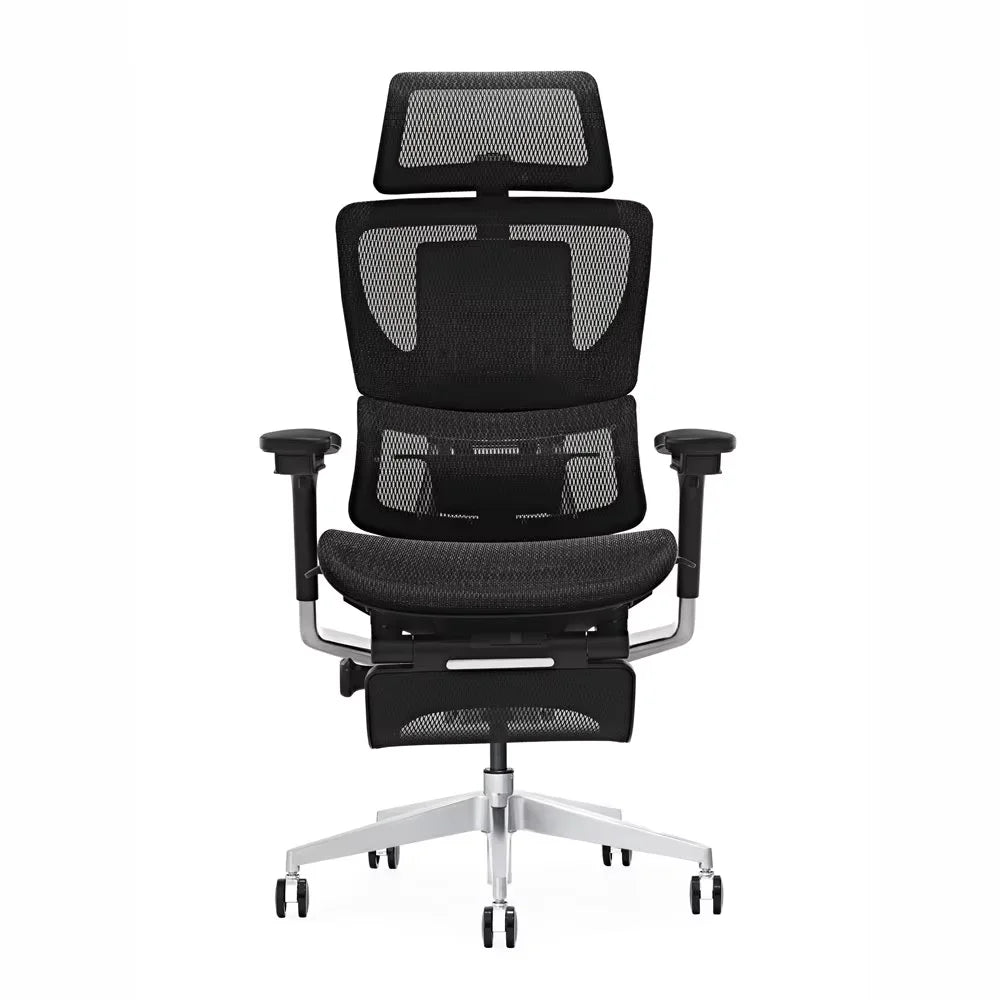 HKM-530131 Ergonomic Swivel Office Chair with 3D Adjustable Headrest and Lumbar Support for Enhanced Comfort