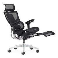 HKM-530131 Ergonomic Swivel Office Chair with 3D Adjustable Headrest and Lumbar Support for Enhanced Comfort