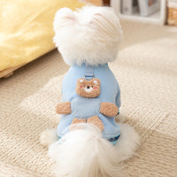 HKM-5302461 Cozy Wool Dog Sweater with Cute Bear Details, Soft Pullover for Cool Weather