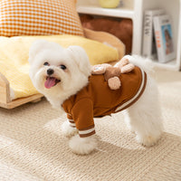 HKM-5302461 Cozy Wool Dog Sweater with Cute Bear Details, Soft Pullover for Cool Weather