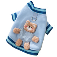 HKM-5302461 Cozy Wool Dog Sweater with Cute Bear Details, Soft Pullover for Cool Weather