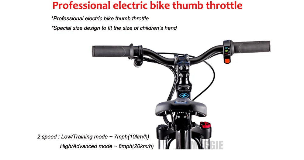 HKM-530259 16 Inch Electric Balance Bike for Kids - Lightweight Aluminum Frame, Disc Brake, 3 Speed Gears, Max Speed 50 Km/h