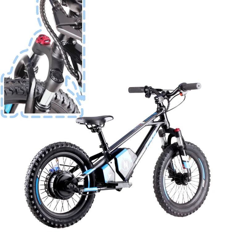 HKM-530259 16 Inch Electric Balance Bike for Kids - Lightweight Aluminum Frame, Disc Brake, 3 Speed Gears, Max Speed 50 Km/h