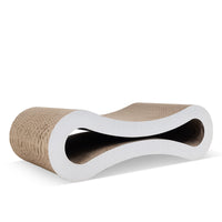 HKM-5303869 Large Eight-Shaped Cat Toy Made of Corrugated Paper in White and Black