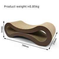 HKM-5303869 Large Eight-Shaped Cat Toy Made of Corrugated Paper in White and Black