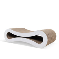 HKM-5303869 Large Eight-Shaped Cat Toy Made of Corrugated Paper in White and Black