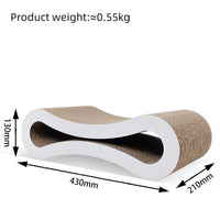 HKM-5303869 Large Eight-Shaped Cat Toy Made of Corrugated Paper in White and Black
