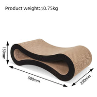 HKM-5303869 Large Eight-Shaped Cat Toy Made of Corrugated Paper in White and Black