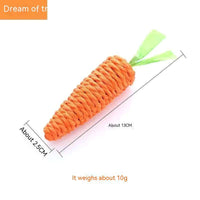 HKM-5304509 Carrot-Shaped Cat Scratch Board for Kittens - Molar Toy Made from Paper