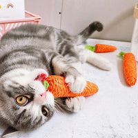 HKM-5304509 Carrot-Shaped Cat Scratch Board for Kittens - Molar Toy Made from Paper