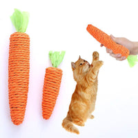 HKM-5304509 Carrot-Shaped Cat Scratch Board for Kittens - Molar Toy Made from Paper