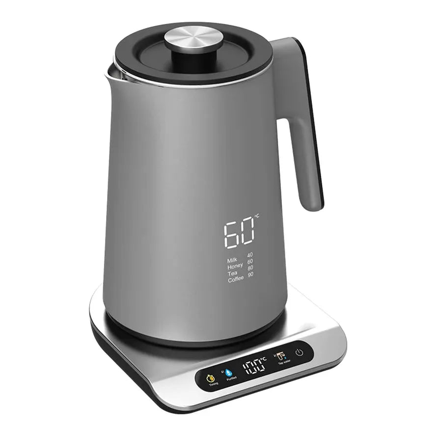 HKM-530451 Portable 1.7 Litre Electric Kettle with Digital Control and Stainless Steel Finish