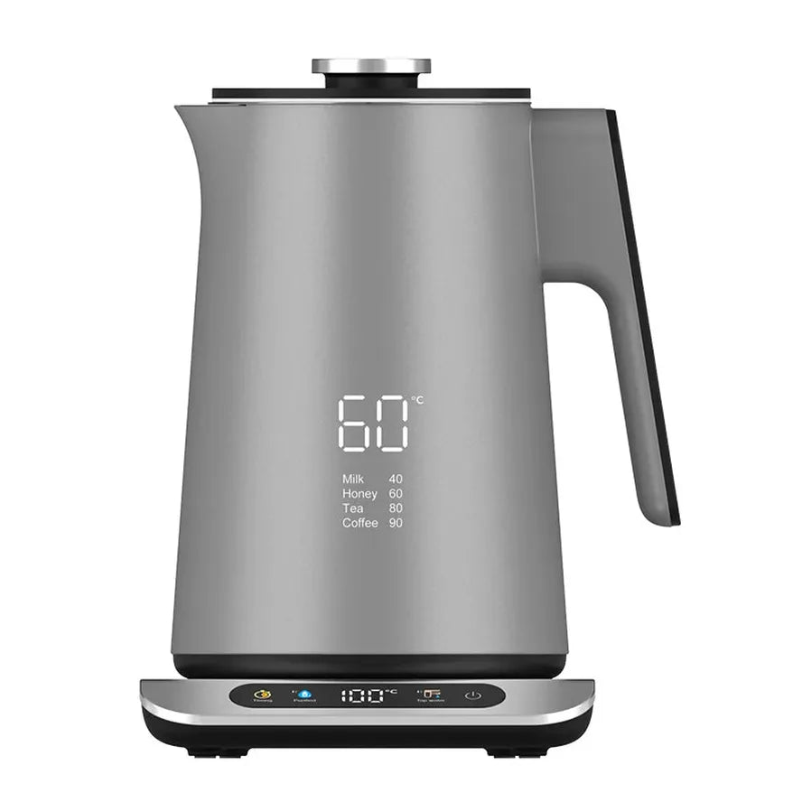 HKM-530451 Portable 1.7 Litre Electric Kettle with Digital Control and Stainless Steel Finish
