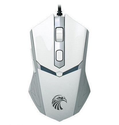 HKM-530515 2000 DPI Ergonomic Wired Gaming Mouse with 5 Buttons and 4-Way Wheel, USB Connection for Desktop Use