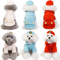 HKM-5306045 Stylish Cotton Stewardess Coat for Small to XXL Dogs - Red, Khaki, Blue
