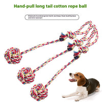 HKM-5306301 Durable Cotton Rope Toy with Ball for Interactive Pet Play