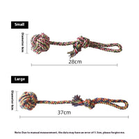 HKM-5306301 Durable Cotton Rope Toy with Ball for Interactive Pet Play