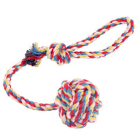 HKM-5306301 Durable Cotton Rope Toy with Ball for Interactive Pet Play