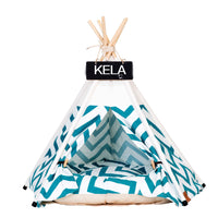 HKM-5307709 Stylish Canvas Pet Tent with Black and Green Stripes for Cats and Dogs, Available in Multiple Sizes