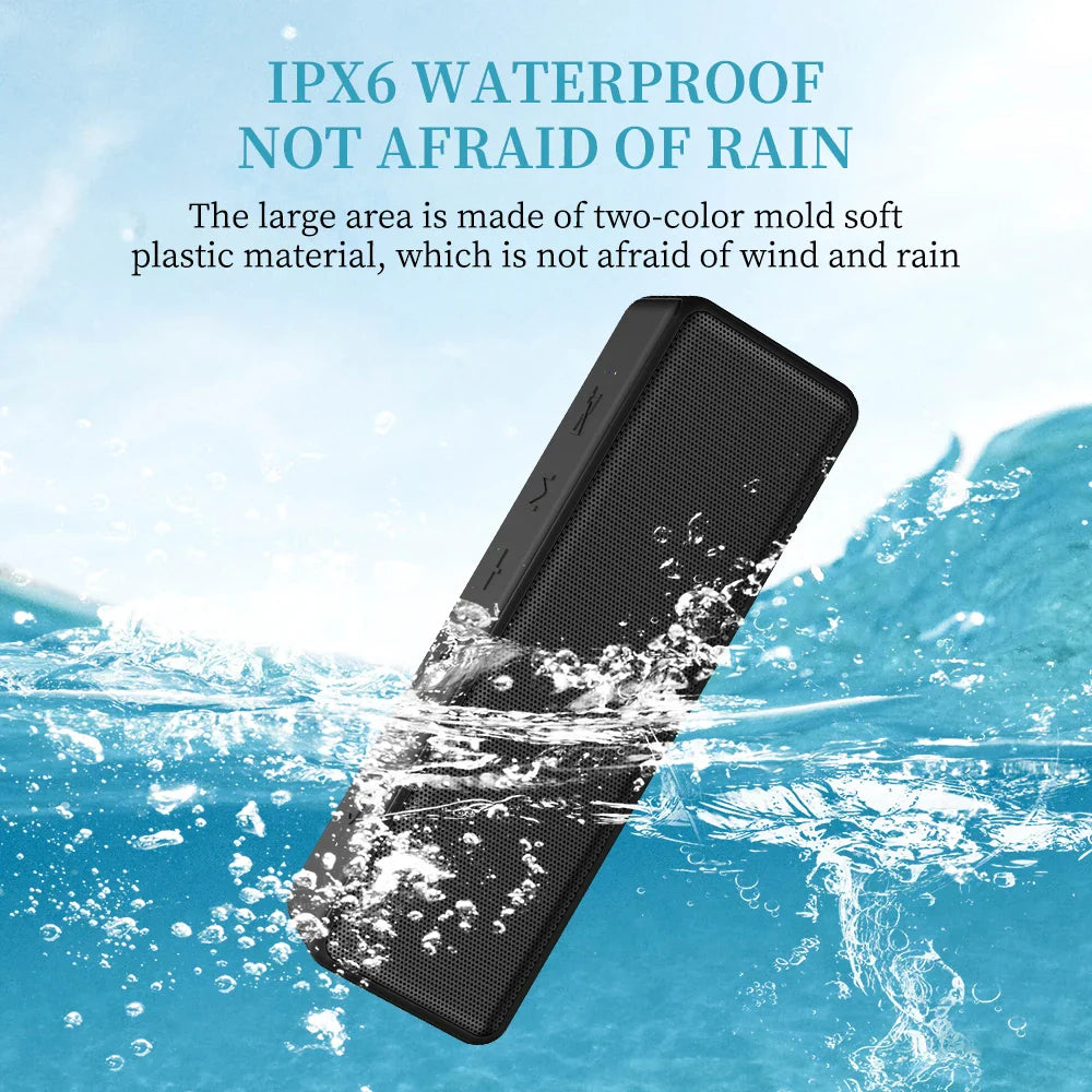 HKM-530835 Portable Waterproof Bluetooth Speaker with 40W Hi-Fi Bass, TWS Function, 18-Hour Playtime, and Built-in Mic