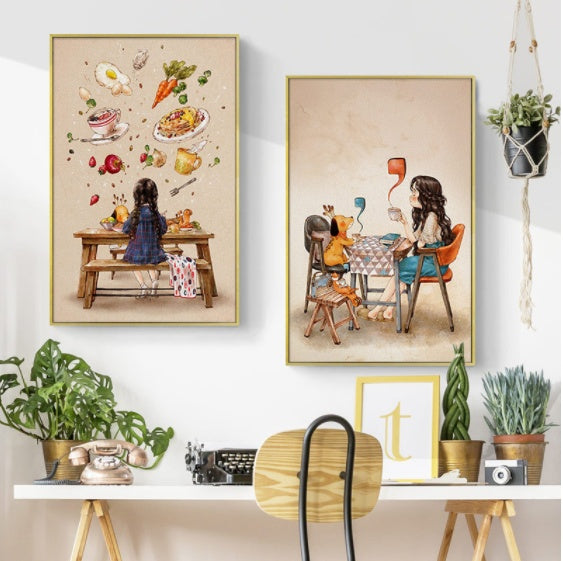 HKM-530835 Small Cartoon Cross Stitch Kit for Bedroom and Living Room Decor