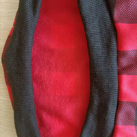 HKM-5308733 Thickened Black and Red Plaid Dog Sweatshirt for Cold Weather, S-XXL Sizes