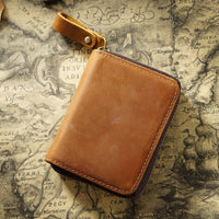 HKM-530899 Leather RFID Anti-Magnetic Card Holder Bag in Waxed Canvas, Multiple Colours
