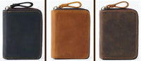 HKM-530899 Leather RFID Anti-Magnetic Card Holder Bag in Waxed Canvas, Multiple Colours