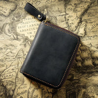 HKM-530899 Leather RFID Anti-Magnetic Card Holder Bag in Waxed Canvas, Multiple Colours