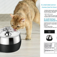 HKM-5309501 Stainless Steel Cat Water Dispenser with USB Interface for Easy Refilling