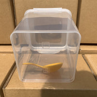 HKM-5309629 Cat Food Storage Container with Scoop - 3-Liter Capacity, Includes White Lid