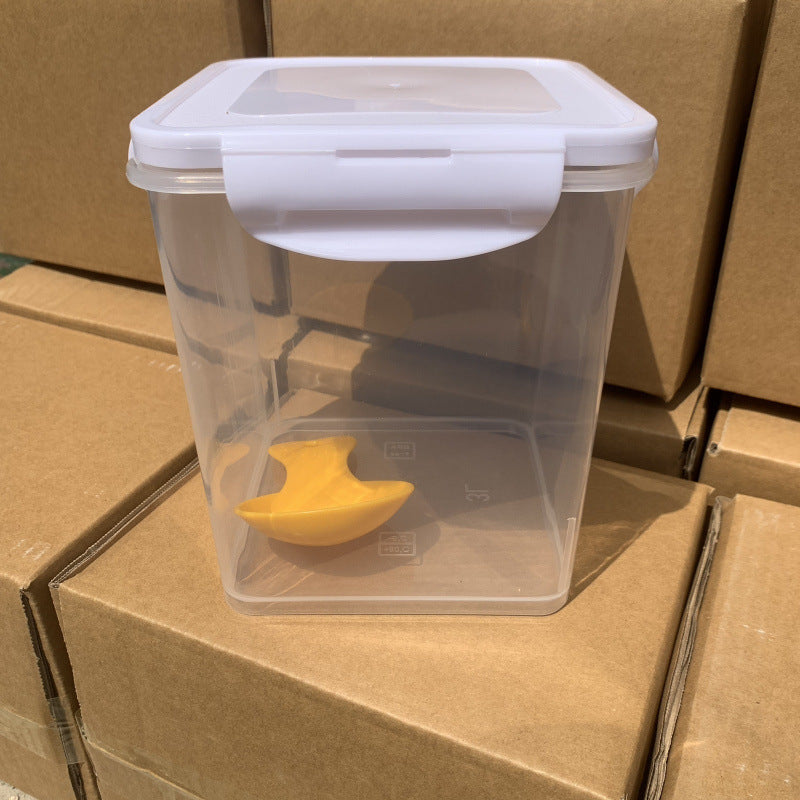 HKM-5309629 Cat Food Storage Container with Scoop - 3-Liter Capacity, Includes White Lid