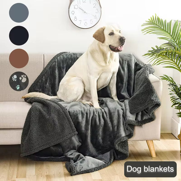 HKM-5310269 Waterproof Flannel Cotton Wool Sherpa Pet Blanket for Dogs - Multiple Sizes Available