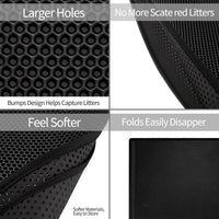 HKM-5310909 Waterproof Double Layer Cat Litter Mat with Honeycomb Design, Non-Slip and Easy to Clean, Soft EVA Material