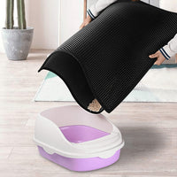 HKM-5310909 Waterproof Double Layer Cat Litter Mat with Honeycomb Design, Non-Slip and Easy to Clean, Soft EVA Material