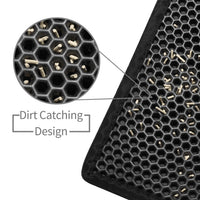 HKM-5310909 Waterproof Double Layer Cat Litter Mat with Honeycomb Design, Non-Slip and Easy to Clean, Soft EVA Material