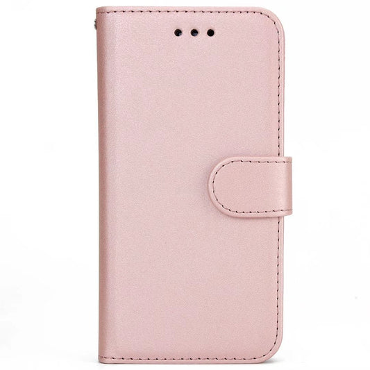 HKM-531091 Two-in-One Sheep Pattern Flip Phone Case for Apple Devices - PU Material, Simple Solid Color Design