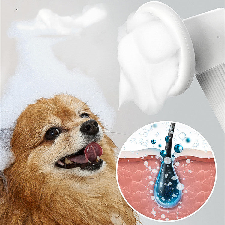 HKM-5311293 Pet Bubble Machine Shower Gel for Cats and Dogs, Stylish Design, Bubble Maker, White Color, 139¡Á118¡Á286mm