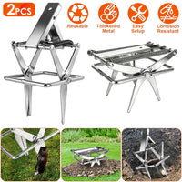 HKM-5311421 Humane Metal Mole Snap Trap with Easy Foot-Step Setup for Safe Use in Lawns and Around Pets