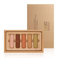 HKM-531219 Mousse Velvet Lipstick Set - Moisturizing Finish, 5 Sticks, 3.8g Each