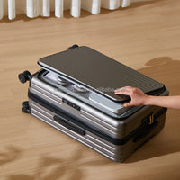 HKM-531219 Open-Top Luggage Trolley Bag with Laptop Compartment - 20, 24, 28 Inch Travel Suitcases on Wheels