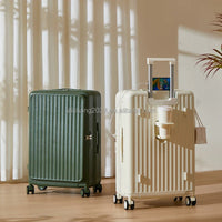 HKM-531219 Open-Top Luggage Trolley Bag with Laptop Compartment - 20, 24, 28 Inch Travel Suitcases on Wheels